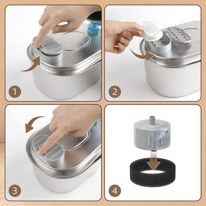 PawSerenity™ Calming Stainless Steel Automatic Water Fountain