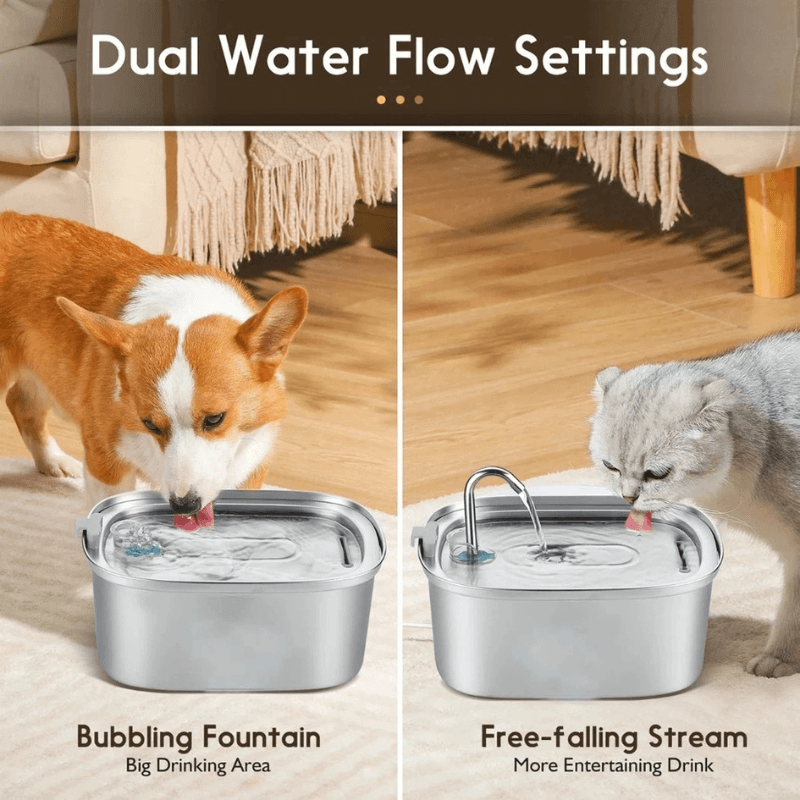 PawSerenity™ Calming Stainless Steel Automatic Water Fountain