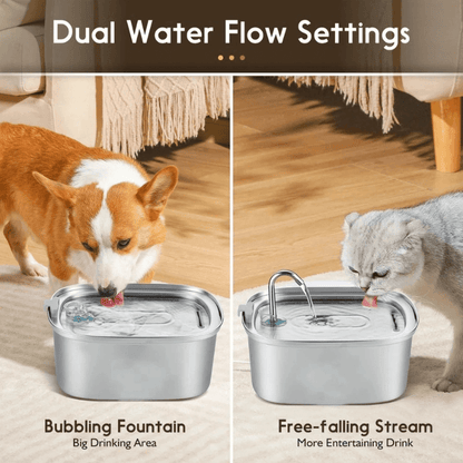 PawSerenity™ Calming Stainless Steel Automatic Water Fountain